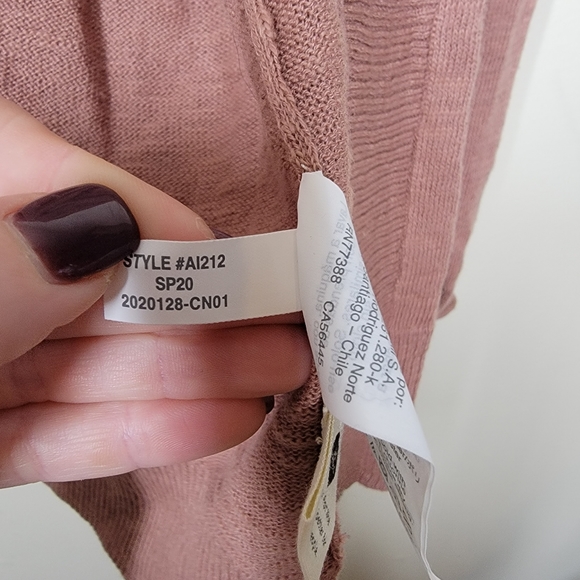 Madewell open front cardigan mauve size XL - Picture 4 of 5